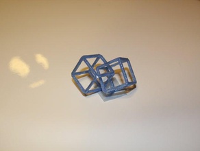 intersecting cubes math art 3d print model - Mito3D