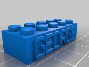 george lego construção brinquedos personalizado 3d print model - Mito3D