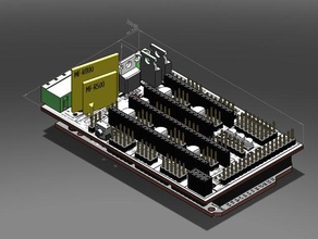 las rampas de 14 ardunio mega modelo la electrónica Modelo 3d arduino ficticio solidworks 3d print model - Mito3D