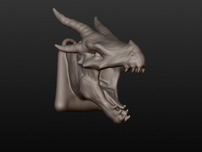 dragon busto video giochi il drago monster skyrim 3d print model - Mito3D