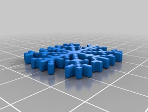 cube snow 3d printing snowflake 3d print model - Mito3D