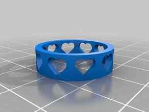 meu personalizados anel coração anéis 3d print model - Mito3D