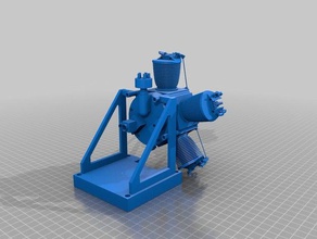 my customized openscad 5 cylinder radial engine 3d printing 3d print model - Mito3D