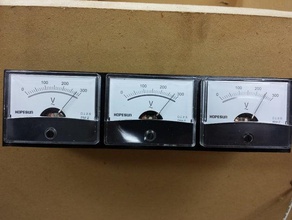 voltage panel analog meters tools 3d print model - Mito3D
