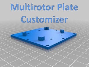 multirotor plate customizer rc vehicles arducopter customizable kk2 multicopter radio control 3d print model - Mito3D