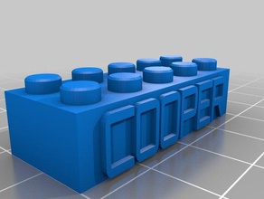 meine angepasste lego block necklacekeychain cooper Bau Spielzeug 3d print model - Mito3D