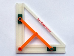 scott russell vinculación convertir el movimiento lineal a través de 90 grados mecánica juguetes 3d print model - Mito3D