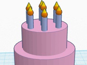 birthday cake surprise box diy present tinkercad 3d print model - Mito3D