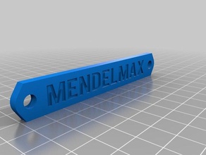 logotipo mendelmax 3d printer parts logendelmax tekst text txt 3d print model - Mito3D