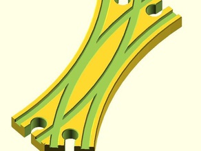 brinquedo de madeira, trilho trem spielzeug holzeisenbahn schienen kreuzung kurve brio thomas ikea ebay kompatibel mecânico brinquedos 3d print model - Mito3D