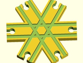 Spielzeug Holz Bahn spielzeug holzeisenbahn schienen kreuzung sechsfach 2 brio thomas ikea ebay kompatibel mechanisch ist 3d print model - Mito3D