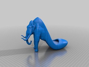 split mammoth high-heel-Schuh-puzzle-großer print andere 3d print model - Mito3D