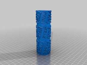 meu texto personalizado rolo de pintura a arte ferramentas 3d print model - Mito3D