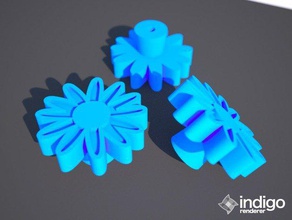 fiore semplice armadio pomello della porta arredamento 3d famiglia ornamento utile 3d print model - Mito3D