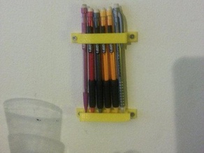 pencil wall mount office holder 3d print model - Mito3D