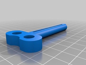 my customized tooth-pastepaint tube key 50mm long household supplies 3d print model - Mito3D