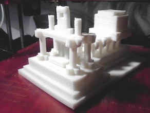 Tempel cyclops Gebäude Strukturen minecraft mineways Modell prusa v2 shapeways wings3d 3d print model - Mito3D