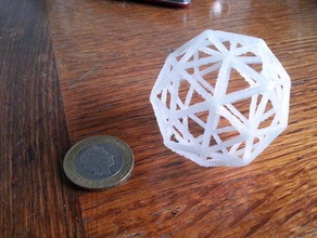 pentakis dodecahedron math art buckyball geodesic 3d print model - Mito3D