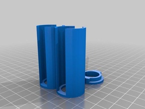 euro 02 storage tubes cap organization customized 3d print model - Mito3D
