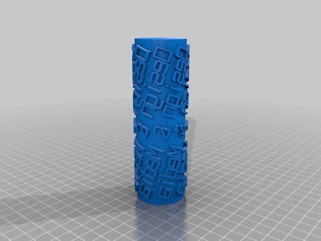 design-Medien-text-Farbroller Kunst tools angepasst 3D print model - Mito3D