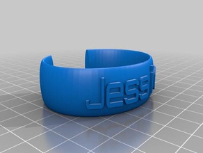 mi personalizados elipse mensaje de la banda pulseras 3d print model - Mito3D