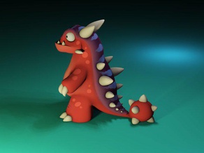 no support genetic mix dinosaur animals dr fluff toy toys 3d print model - Mito3D