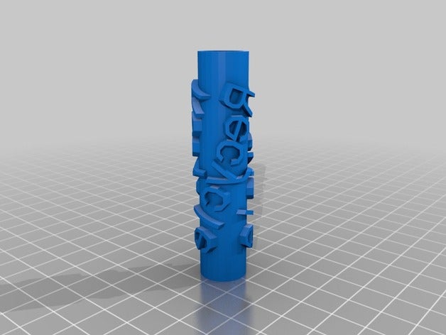 recycle- finger size text paint roller art tools customized 3D print model - Mito3D