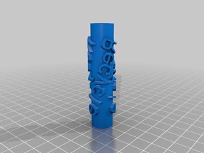 reciclar - dedo de texto tamanho do rolo pintura a arte as ferramentas personalizado 3d print model - Mito3D