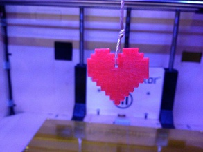 8 bits corazón encanto la joyería 3dtin gswmb retro 3d print model - Mito3D