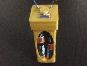aa battery box- just add wire electronics batteries holder 3d print model - Mito3D