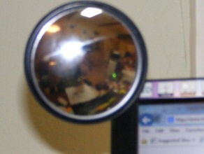 cubículo espelho retrovisor office computador monitor 3d print model - Mito3D