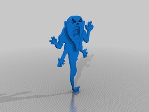 angry genie out bottle other 3d print model - Mito3D