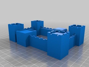 Burg Gebäude Strukturen stronghold 3d print model - Mito3D