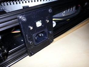 alimentation usb mont kossel clair 3d de l'imprimante pièces réceptacle montage 3d print model - Mito3D