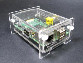 snap together raspberry pi enclosure computer acrylic box holder lasercut laser cutter case 3d print model - Mito3D