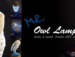 mr owl lamp interactive art 3d print model - Mito3D
