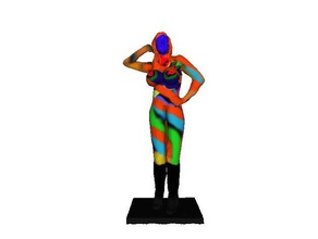 painted lady ms luglio sculture fantasia persone donna 3d print model - Mito3D