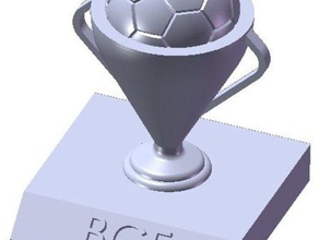 bcf soccer trophée sculptures ballon de 3d print model - Mito3D