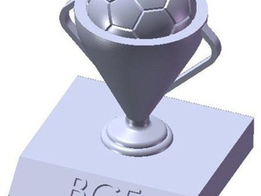 bcf di calcio trofeo sculture pallone da 3d print model - Mito3D