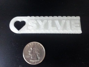 personalized sylvie keychain tag keychains 3d print model - Mito3D
