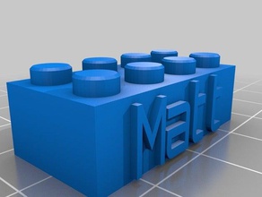 il mio personalizzato lego block necklacekeychain matt costruzione giocattoli 3d print model - Mito3D