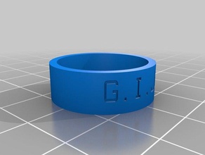 gi joe customized ring rings 3d print model - Mito3D