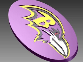 ravens pendant signs logos 3d art football model ornament 3d print model - Mito3D