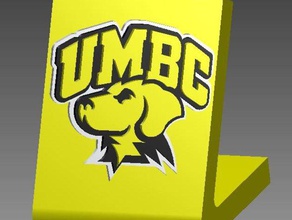 umbc logo i segni loghi 3d print model - Mito3D