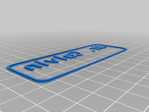 mi personalizados custiomizable tri color de la etiqueta nombre signos logotipos 3d print model - Mito3D