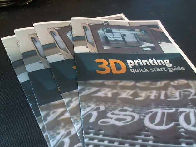 3d printing quick start guide booklet printer accessories curriculum education indesign photoshop teaching workshop 3D print model - Mito3D