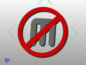 anti-makerbot logo d'autres à code source fermé openscad l'open des brevets de protestation reprap takerbot 3d print model - Mito3D