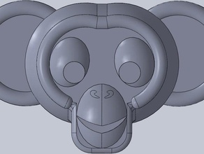 monkey face 3d printing 3d print model - Mito3D