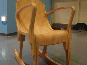 layer rocker chair household 3d print model - Mito3D