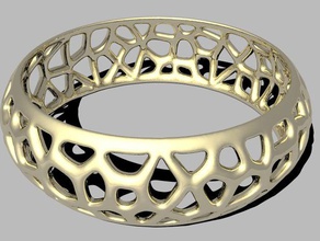 parametrico di voronoi bangle bracciali 3d print model - Mito3D